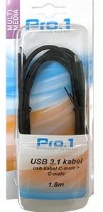 Afbeelding laden in galerijviewer, Enzo pro-1 usb-c 3.1 type c > type c aansluitkabel 1.80 mtr - 9280400
