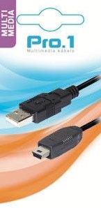 Afbeelding laden in galerijviewer, Enzo pro-1 usb kabel a-male -> b-mini male 1,8 meter - 9280195