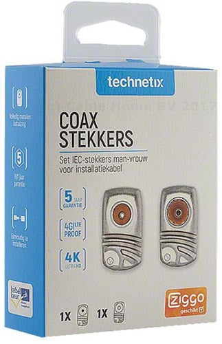 Load image into Gallery viewer, Enzo technetics set 2 stuks coaxpluggen haaks metaal 4g - 2074010