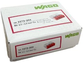 Load image into Gallery viewer, Enzo wago lasklem 4x0,5-2,5mm transrood ds100 4047225