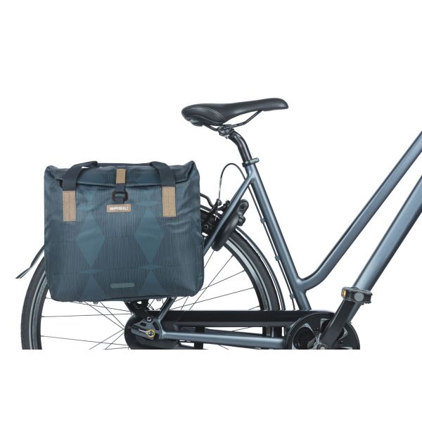 Load image into Gallery viewer, Basil Elegance fietsshopper, Choose Green, unisex, stadfiets, estate blue