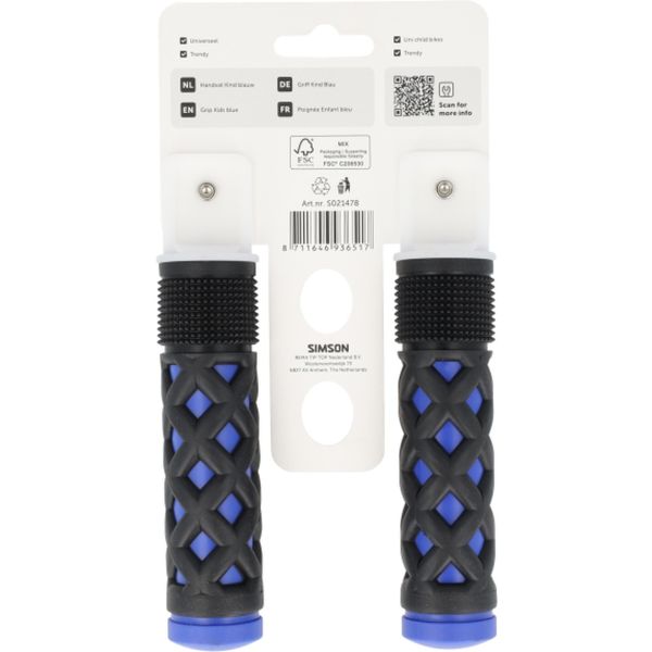 Load image into Gallery viewer, Simson handvatten kinder blauw-zwart