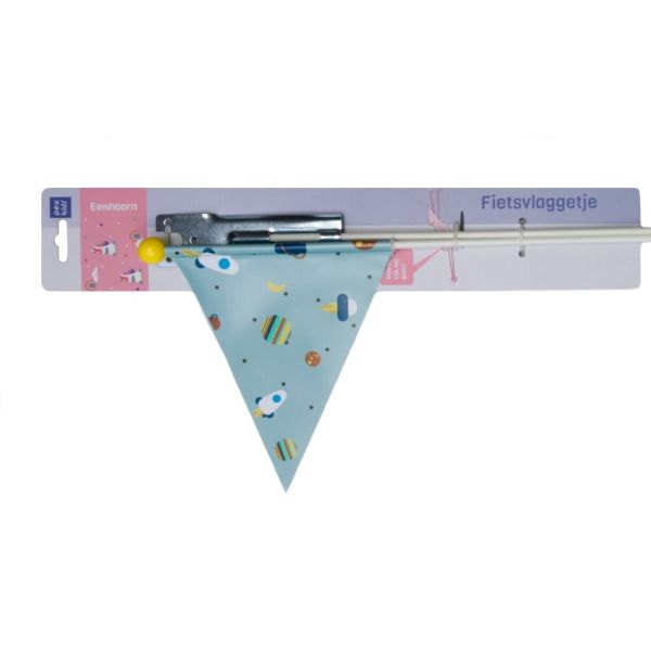 Load image into Gallery viewer, Beveiligingsvlag Pexkids Rocket Blue met raketafdruk