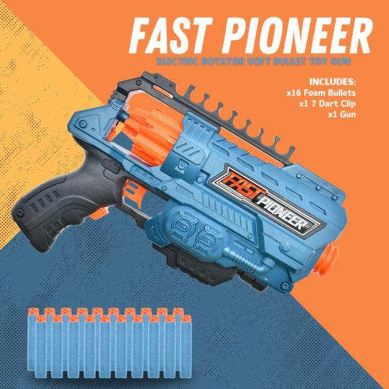 Load image into Gallery viewer, Fast pioneer Speelgoedpistool met Roterend Magazijn 16 kogels