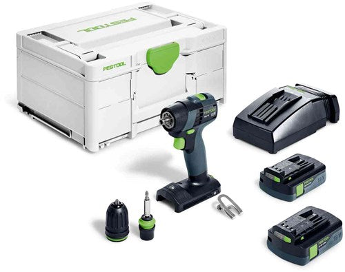 Load image into Gallery viewer, Festool txs 18 c 3,0-plus | accu schroefboormachine 18v in sys3 m 187 (2x 3.0ah accu + tcl 6 snellader) - 576895
