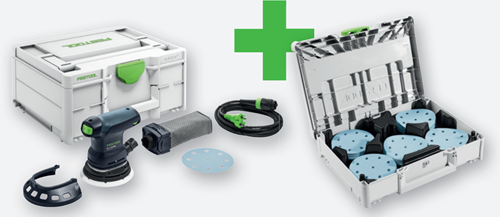 Load image into Gallery viewer, Festool ets 125 req gr sys p excenterschuurmachine | met gevulde granat schuurpapier systainer 3 - 578202