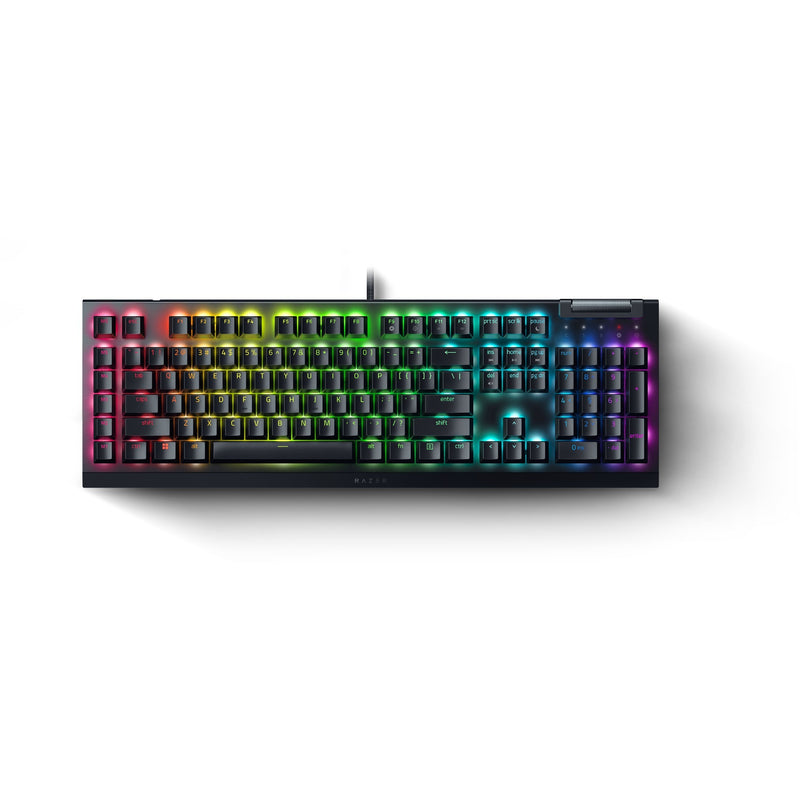 Load image into Gallery viewer, Razer blackwidow v4 x, gaming toetsenbord (zwart, us lay-out, green, rgb leds, doubleshot abs)