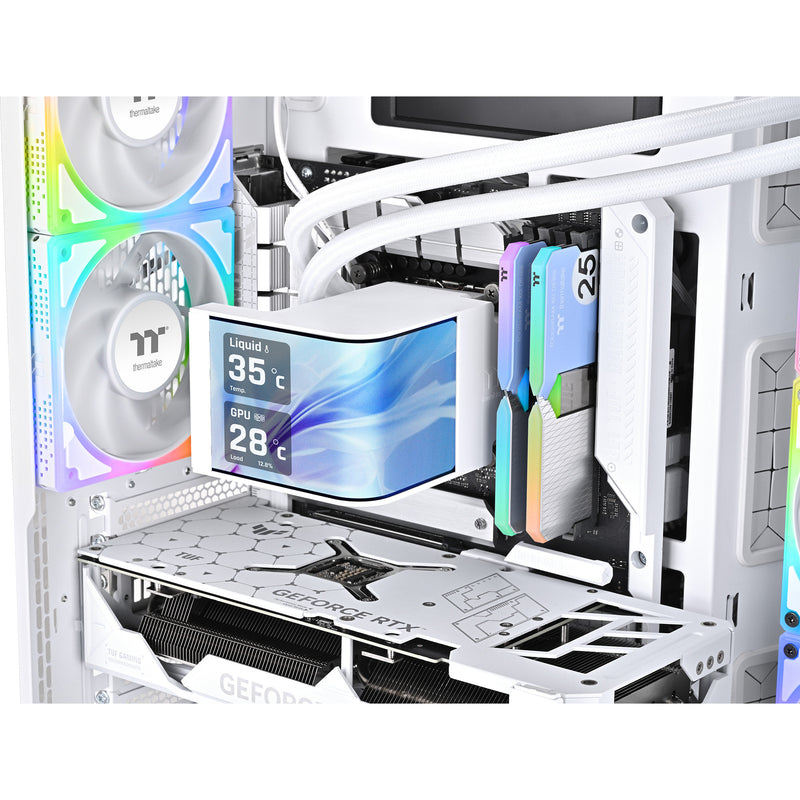 Load image into Gallery viewer, Thermaltake magcurve 360 ultra argb sync aio liquid cooler - snow edition waterkoeling (wit)