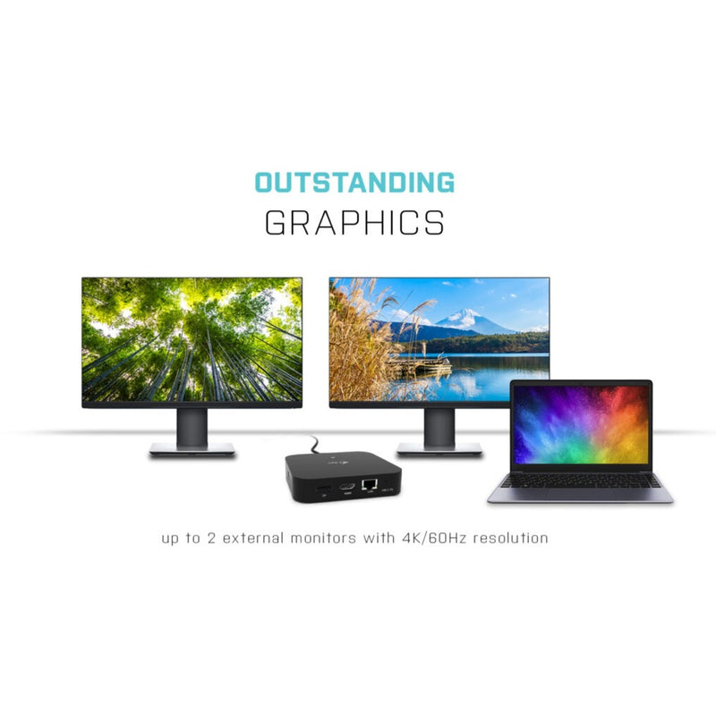 Load image into Gallery viewer, I-tec usb-c hdmi dp docking station with power delivery 65w + universal charger 77 w (zwart)