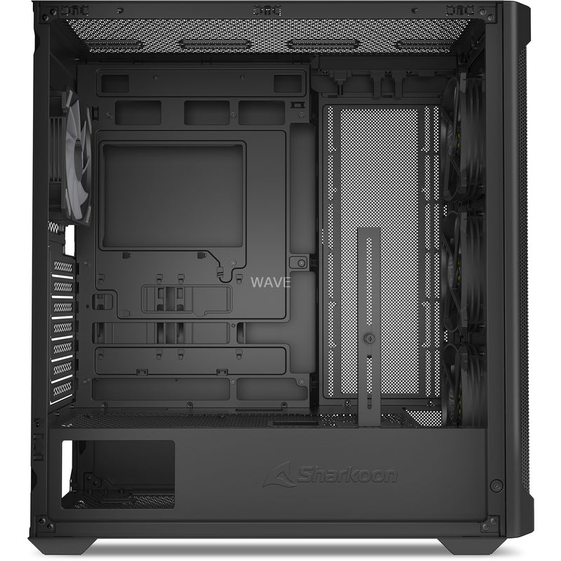 Load image into Gallery viewer, Sharkoon ak4w rgb strip midi tower behuizing (zwart | 2x usb-a | 1x usb-c | rgb | tempered glass)