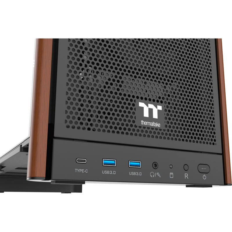 Load image into Gallery viewer, Thermaltake s370 ws midi tower behuizing (zwart | 2x usb-a | 1x usb-c | tempered glass)