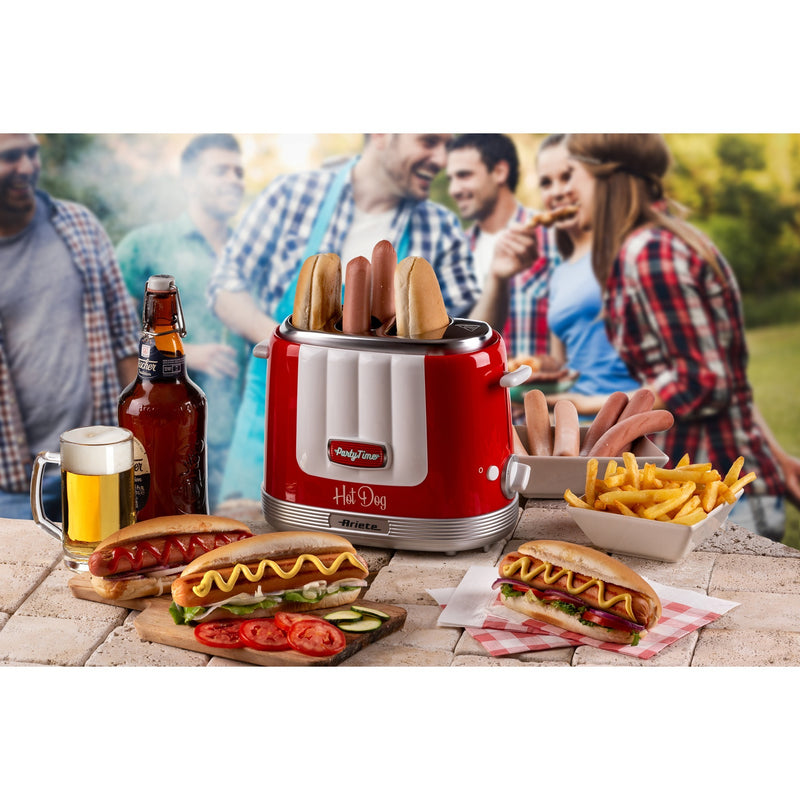 Load image into Gallery viewer, Ariete party time hotdogmaker 0206 00 hot dog maker (rood wit)