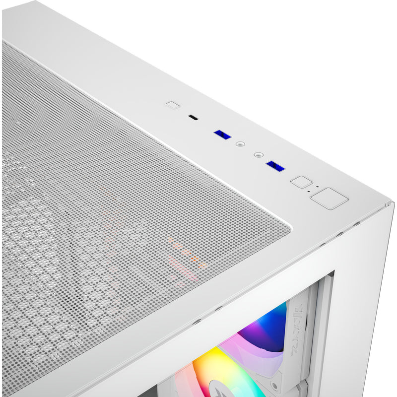 Afbeelding laden in galerijviewer, Xyz pc gear tesseract x midi tower behuizing (wit | 2x usb-a | 1x usb-c | tempered glass)