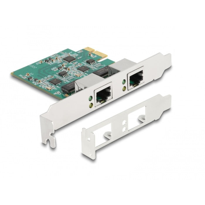 Load image into Gallery viewer, Delock pci express x1 card to 2 x rj45 2.5 gigabit lan rtl8125 netwerkadapter