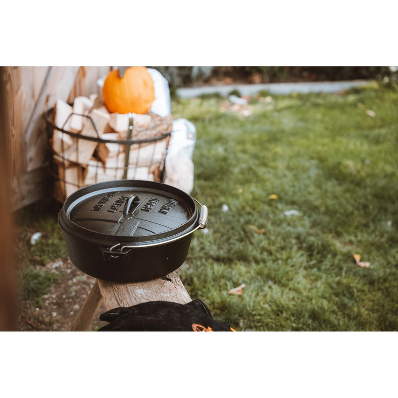 Afbeelding laden in galerijviewer, The windmill dutch oven 6 qt zonder pootjes kookpan (zwart, ø 31,5 cm | 5.9 liter)