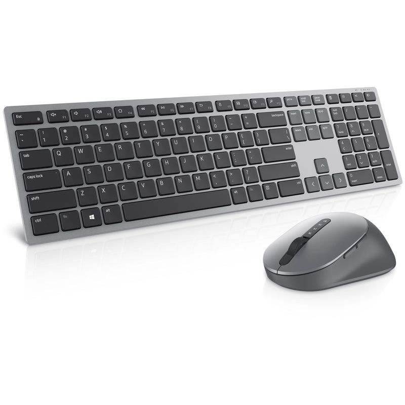 Load image into Gallery viewer, Dell premier multi-device draadloos toetsenbord en draadloze muis - km7321w desktopset (grijs, us lay-out (qwerty), 100%, bluetooth 5.0, dpi:1000 - 4000)