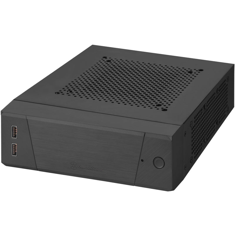 Afbeelding laden in galerijviewer, Silverstone sst-ml10b htpc behuizing (zwart | 2x usb-a)