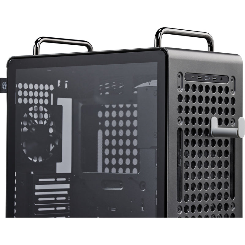 Load image into Gallery viewer, Cooler master qube 540 stardust iron midi tower behuizing (zwart | 2x usb-a | 1x usb-c | tempered glass)