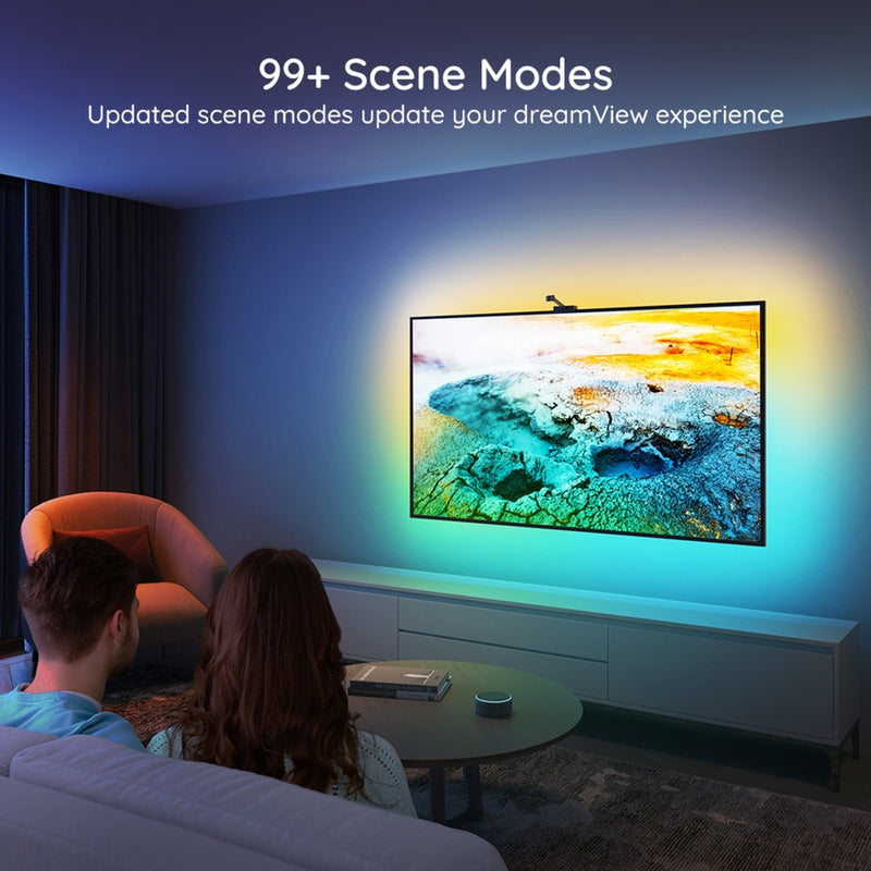 Afbeelding laden in galerijviewer, Govee h6199 dreamview t1 tv achtergrondverlichting sfeerverlichting (5 meter, rgbic, wifi, bluetooth, voor 75 - 85 inch tv's)