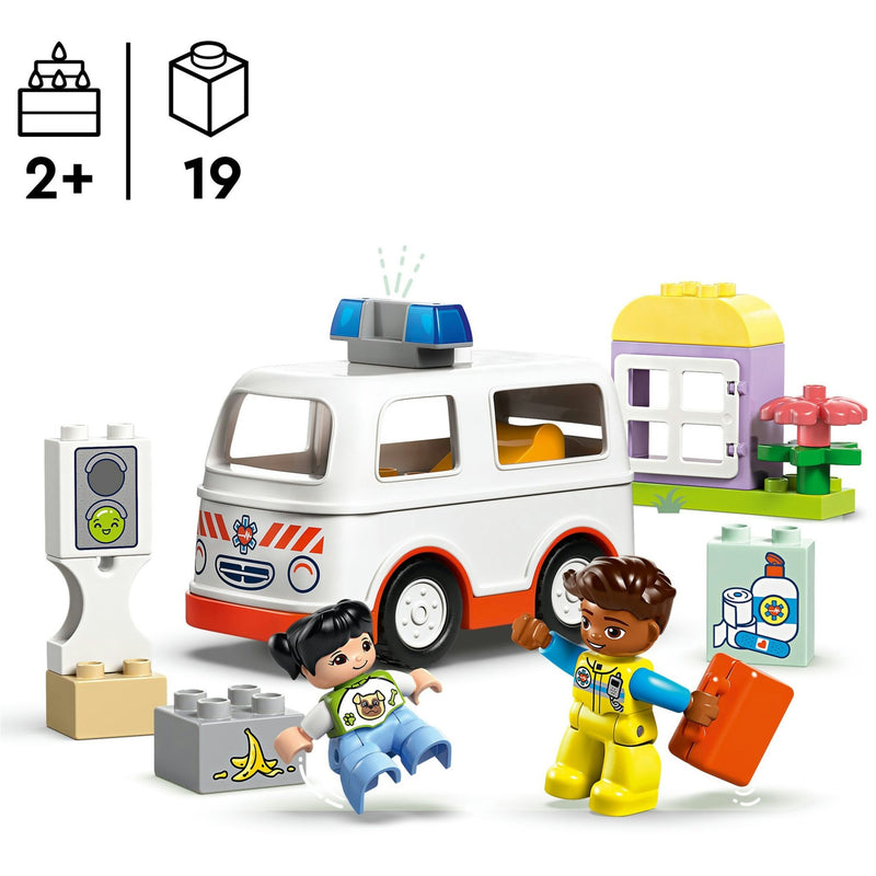 Load image into Gallery viewer, Lego duplo town 10447 ambulance met chauffeur