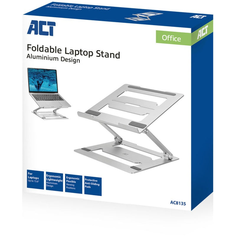 Load image into Gallery viewer, Act connectivity laptopstandaard aluminium (aluminium, opvouwbaar, traploos in hoogte verstelbaar)