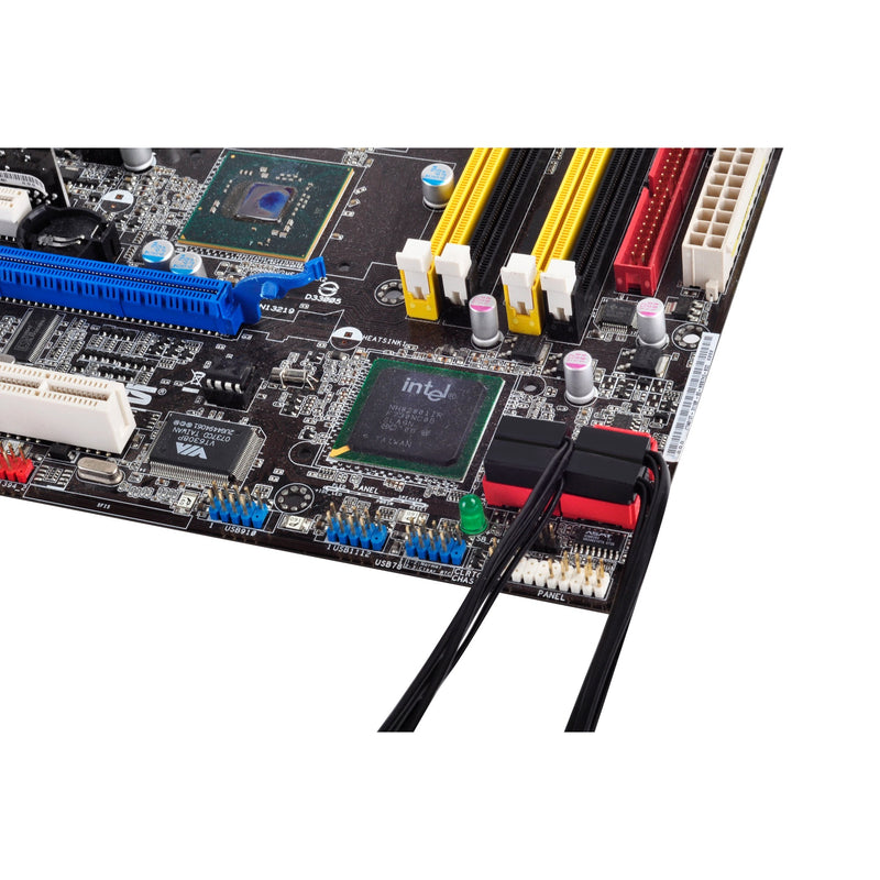 Load image into Gallery viewer, Silverstone sata iii kabel 30cm (zwart, 6gb s, low profile connector, cp11b-300)