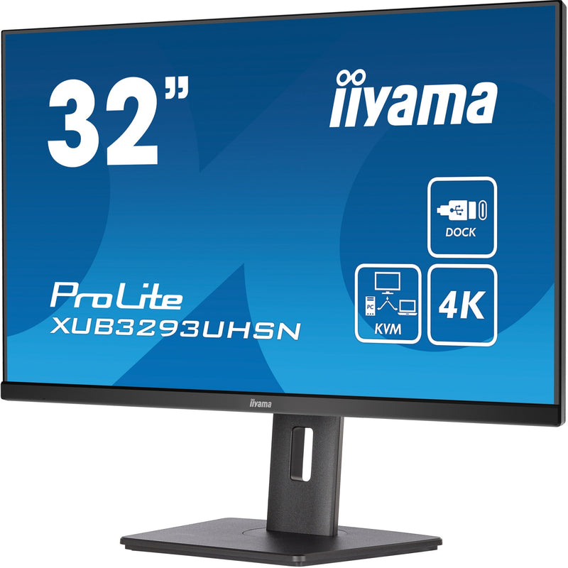 Load image into Gallery viewer, Iiyama prolite xub3293uhsn-b5 31.5 4k uhd monitor (zwart, hdmi, displayport, 2x usb-a, usb-c, rj-45)