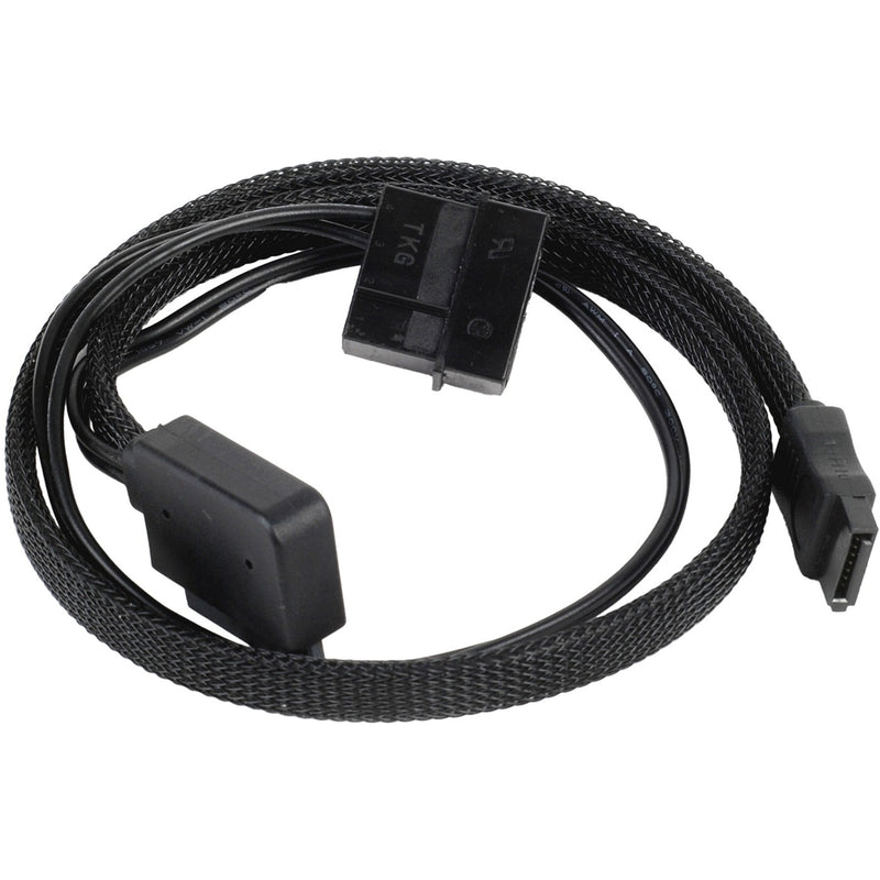 Load image into Gallery viewer, Silverstone slim sata 2-in-1 datakabel + stroomadapter (zwart, cp10)
