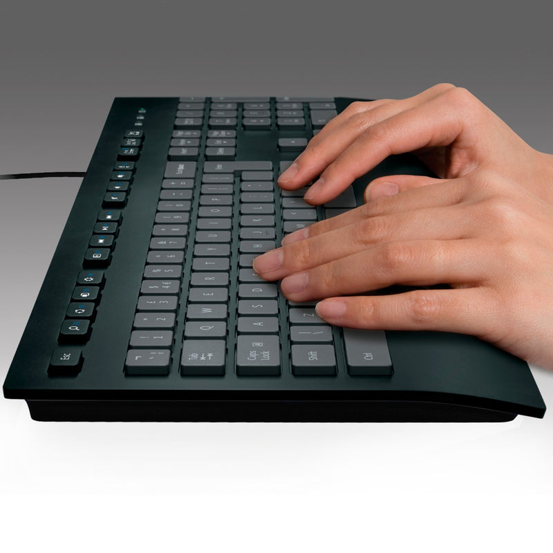 Load image into Gallery viewer, Logitech k280e toetsenbord (zwart, eu lay-out (qwerty), rubberdome)