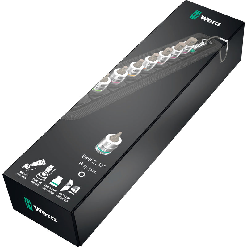 Load image into Gallery viewer, Wera belt a 2 zyklop hexagon bit socket set w holding function