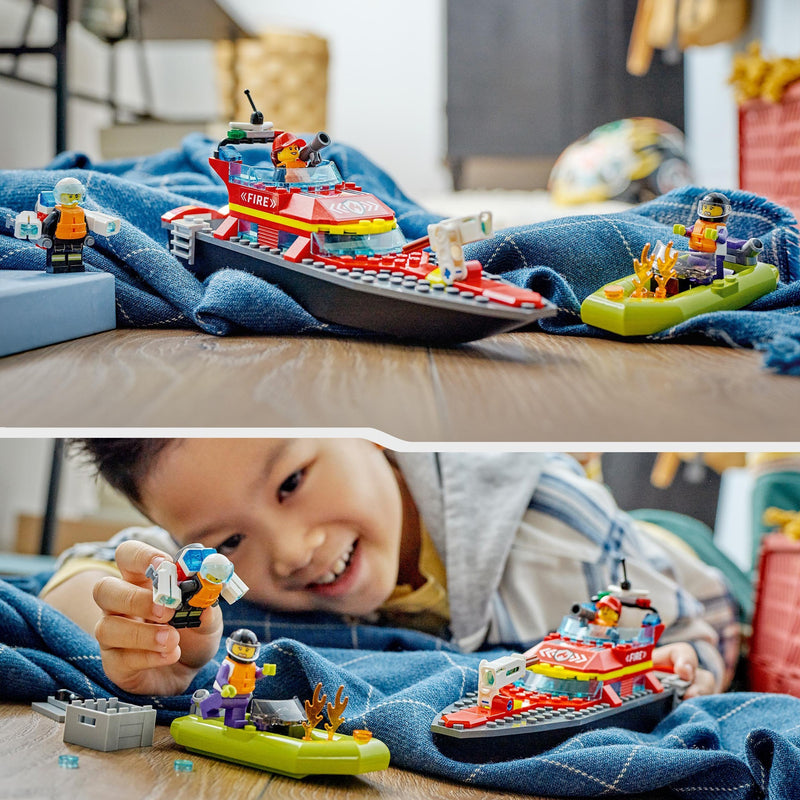 Load image into Gallery viewer, Lego city reddingsboot brand speelgoed voor kinderen - 60373