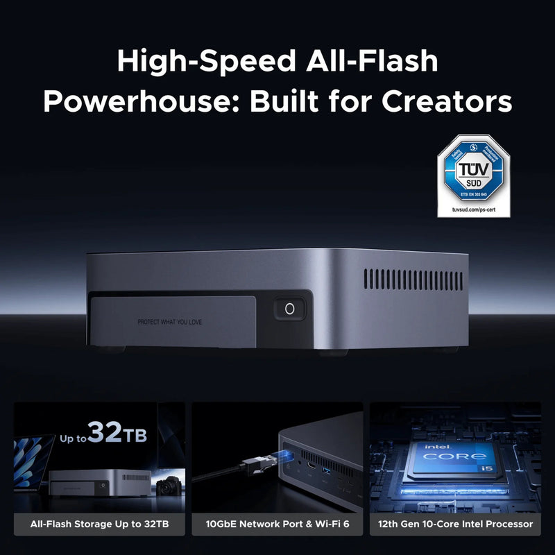 Load image into Gallery viewer, Ugreen nasync dxp480t plus (grijs, wifi, 1x 10gbe, hdmi, thunderbolt 4 (40 gb s))
