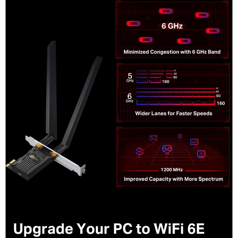 Load image into Gallery viewer, Tp-link archer txe72e axe5400 wi-fi 6e bluetooth 5.3 pcie
