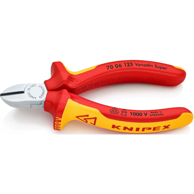 Load image into Gallery viewer, Knipex zijsnijtang 70 06 125 kniptang (rood geel)
