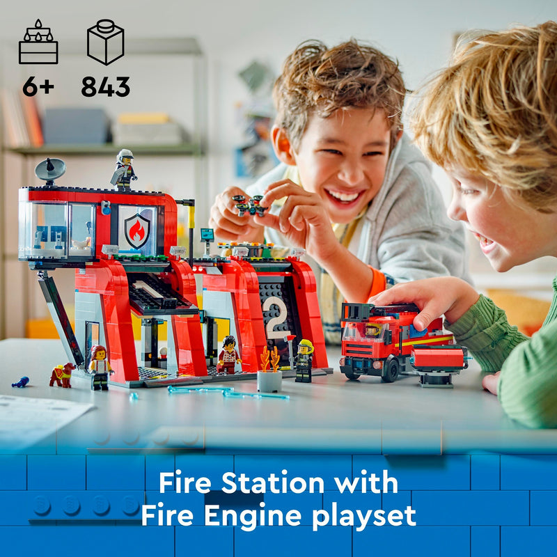 Load image into Gallery viewer, Lego city 60414 brandweerkazerne en brandweerauto
