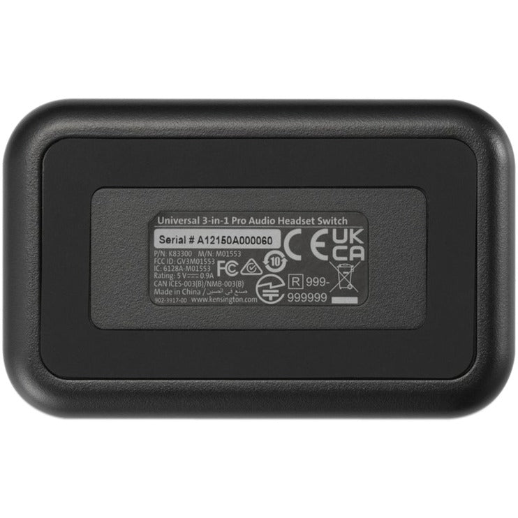 Load image into Gallery viewer, Kensington universal 3-in-1 pro audio headset switch (bluetooth, usb, 3,5mm audio)