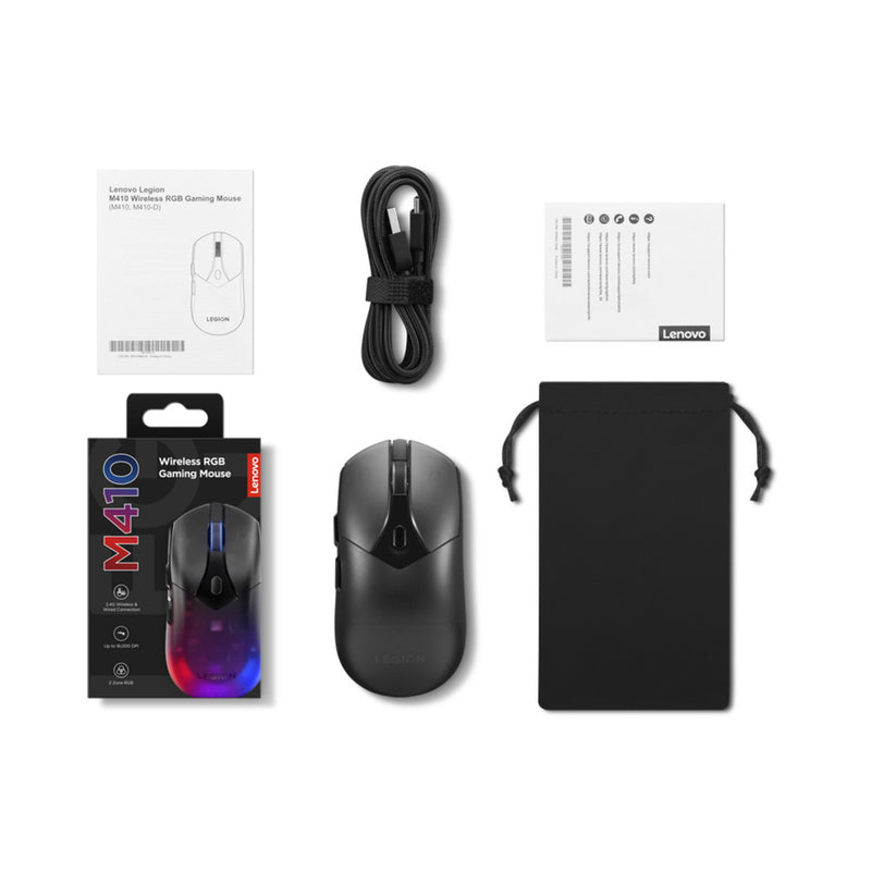 Afbeelding laden in galerijviewer, Lenovo legion m410 wireless rgb gaming mouse (zwart, 16.000 dpi, rgb, 2.4 ghz usb)