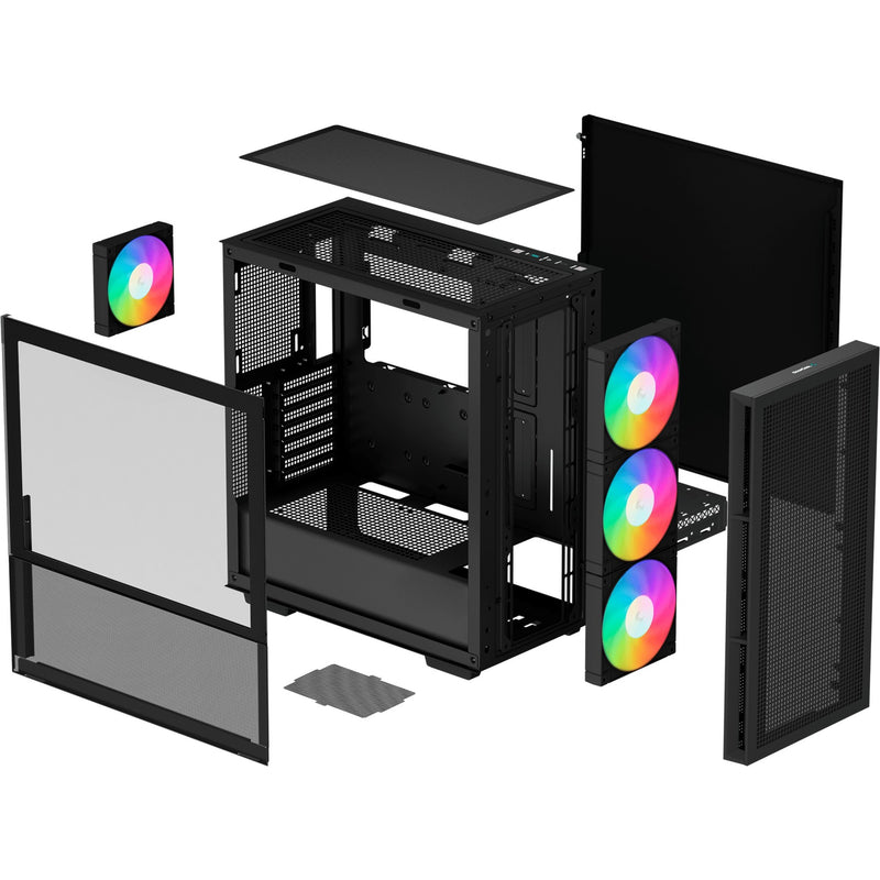Load image into Gallery viewer, Deepcool ch560 midi tower behuizing (zwart | 1x usb-a | 1x usb-c | rgb | window)