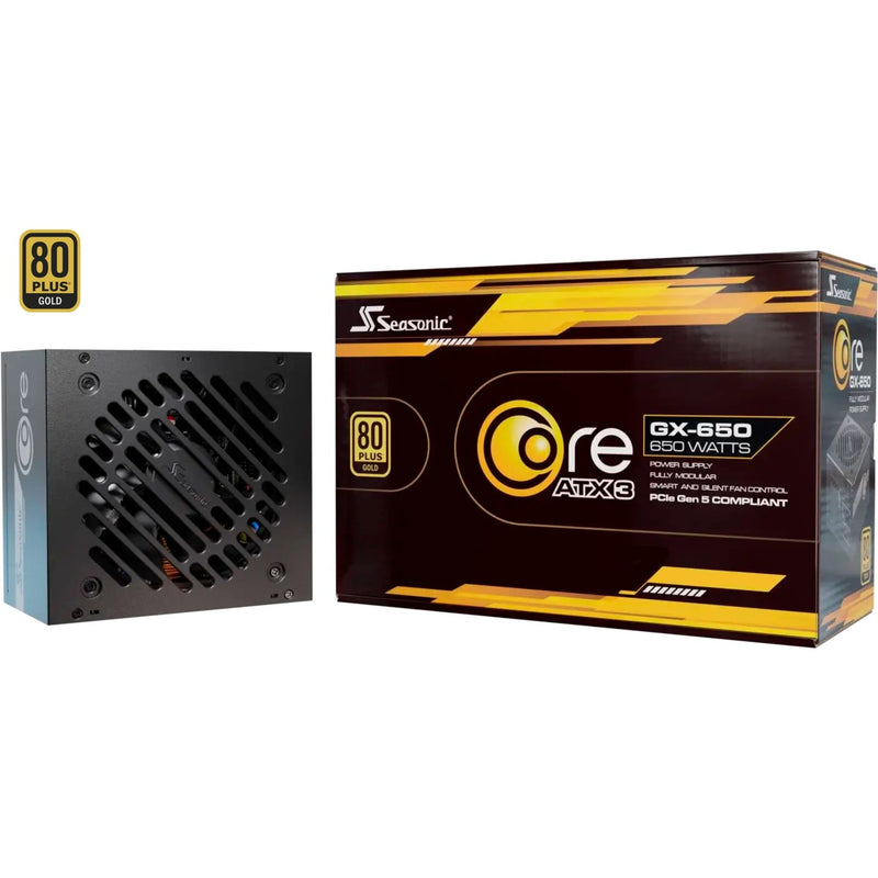 Load image into Gallery viewer, Seasonic core gx-650-v2 modulaire 650 watt voeding (zwart, 1x 12v-2x6, 2x pcie)