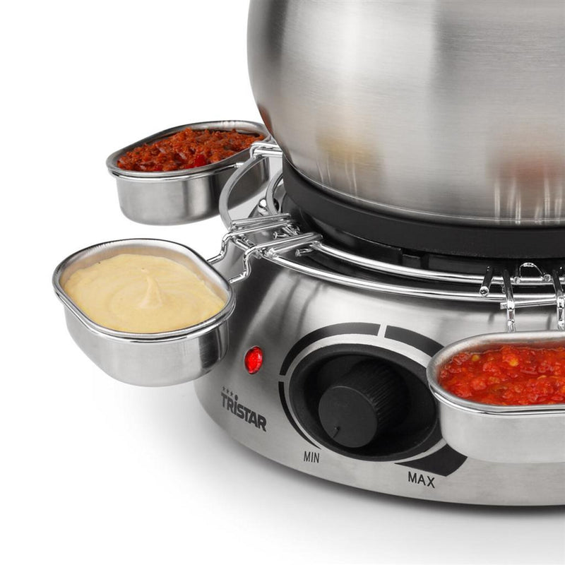 Load image into Gallery viewer, Tristar fo-1100 fondue (roestvrij staal, 8 personen, 1300 w, geschikt voor olie, chocolade en kaas)