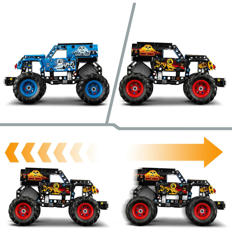 Load image into Gallery viewer, Lego technic 42219 monster jam grave digger vuur en ijs