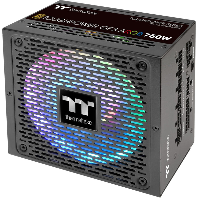 Load image into Gallery viewer, Thermaltake toughpower gf3 argb gen 5 eu modulaire 750 watt voeding (zwart, 4x pcie)