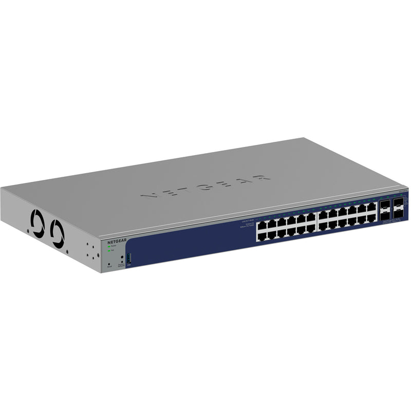 Load image into Gallery viewer, Netgear 24-poorts gigabit smart switch met 4 sfp+ poorten (grijs, 10 gb)
