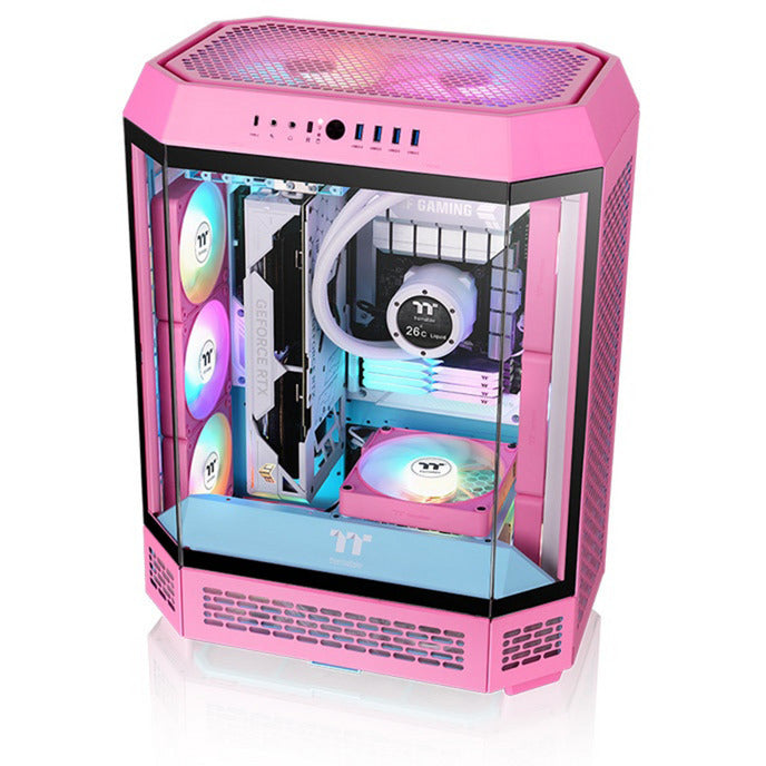 Load image into Gallery viewer, Thermaltake ct120 ex reverse argb sync pc cooling fan pink (3-fan pack) case fans (pink, 3 stuks, 120 x 120 x 25 mm, pwm)