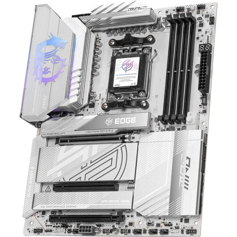 Load image into Gallery viewer, Msi mpg x870e edge ti wifi socket am5 moederbord (zilver, 5gb-lan, wi-fi 7, bt, sound, atx)