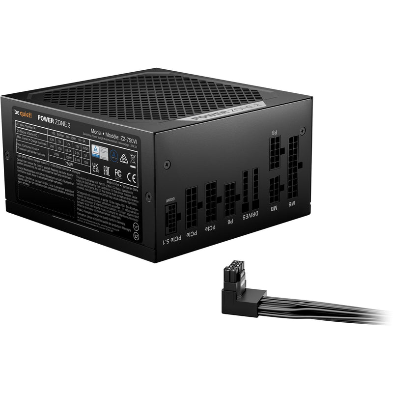 Load image into Gallery viewer, Be quiet! power zone 2 modulaire 750 watt voeding (zwart, 1x 12v-2x6, 3x pcie)