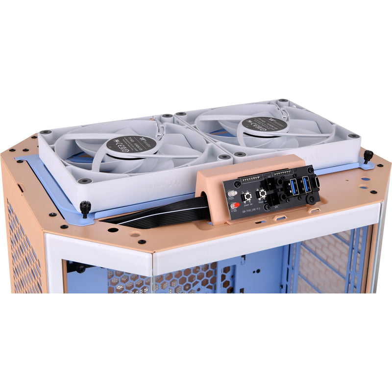 Load image into Gallery viewer, Thermaltake the tower 300 - peach fuzz mini tower behuizing (perzik | 3x usb-a | tempered glass)