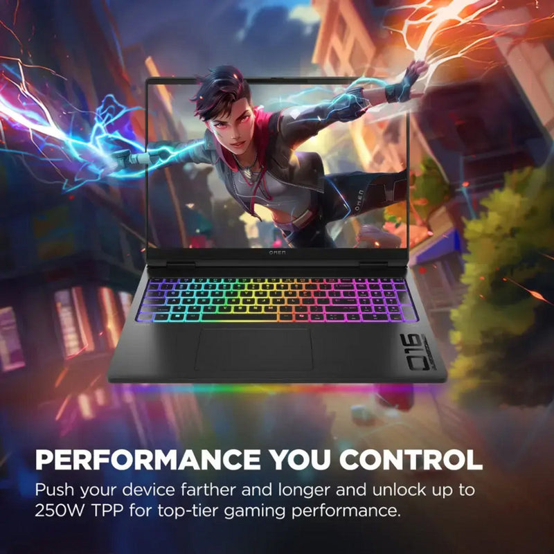 Load image into Gallery viewer, Hp omen max 16-ah0370nd 16 gaming laptop (zwart | core ultra 7 255hx | rtx 5070 ti | 32 gb | 2 tb ssd)