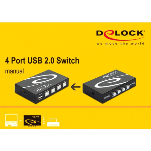 Load image into Gallery viewer, Delock switch usb 2.0 4 port manual usb-switch