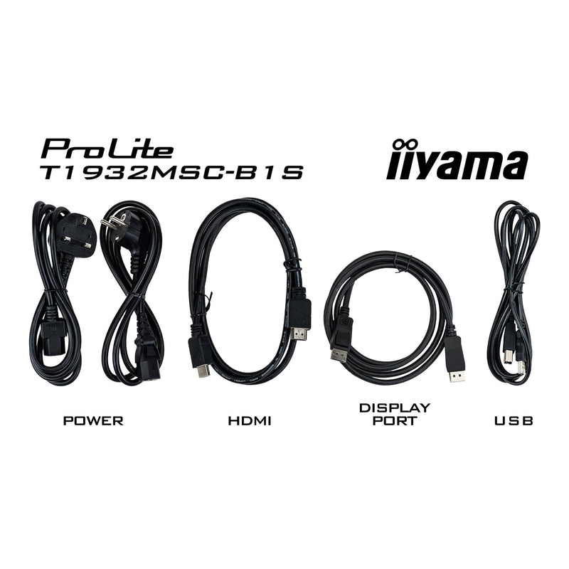 Load image into Gallery viewer, Iiyama prolite t1932msc-b2s 19 touchscreen monitor (zwart, vga, hdmi, displayport, audio, touchscreen)